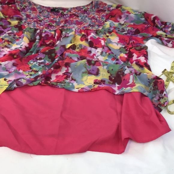 A.N.A Colorful Boho Floral Blouse 3X - Picture 11 of 12